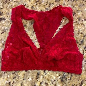 NWT! Victorias Secret Red Lace Lined Bralette S